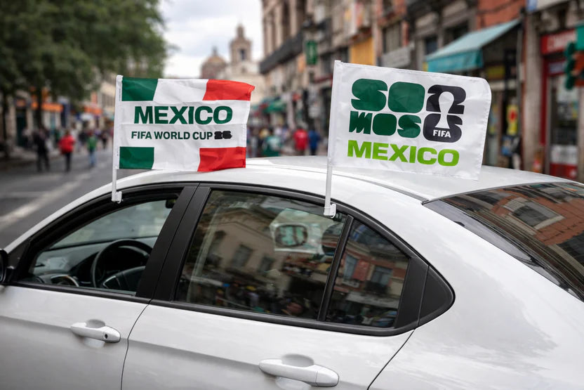 FIFA WORLD CUP 2026 OFFICIAL LICENSED MEXICO CAR FLAG