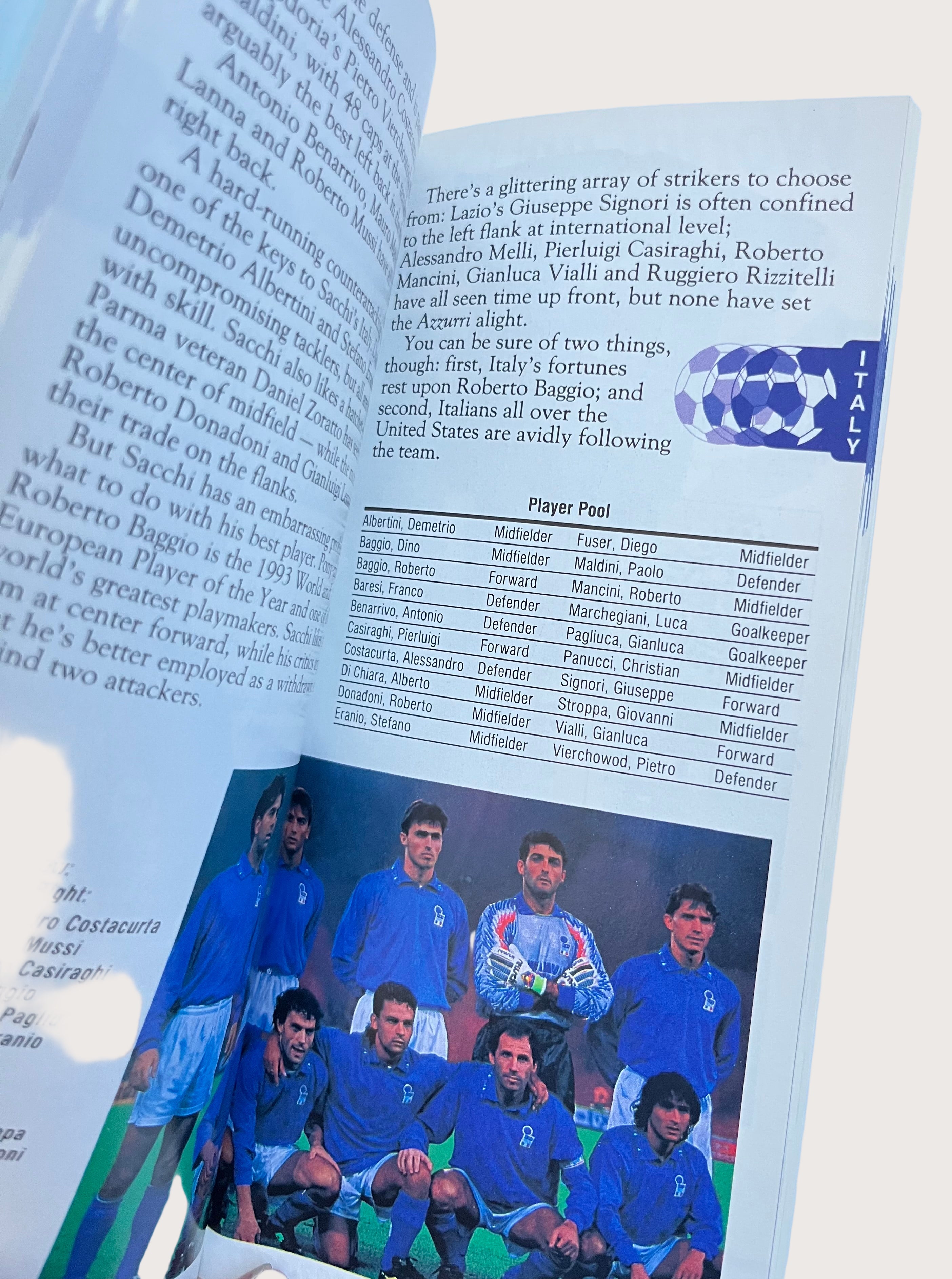 WORLD CUP SOCCER' 94 COLLECTOR'S PROGRAM