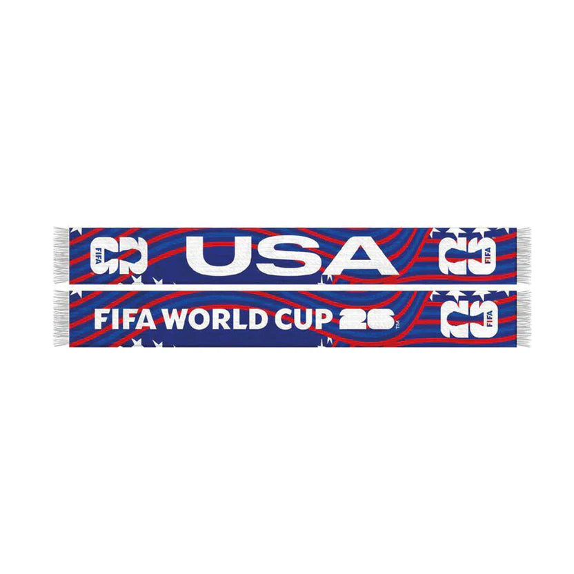FIFA WORLD CUP 2026 OFFICIAL LICENSED USA SCARF – 100% SOCCER