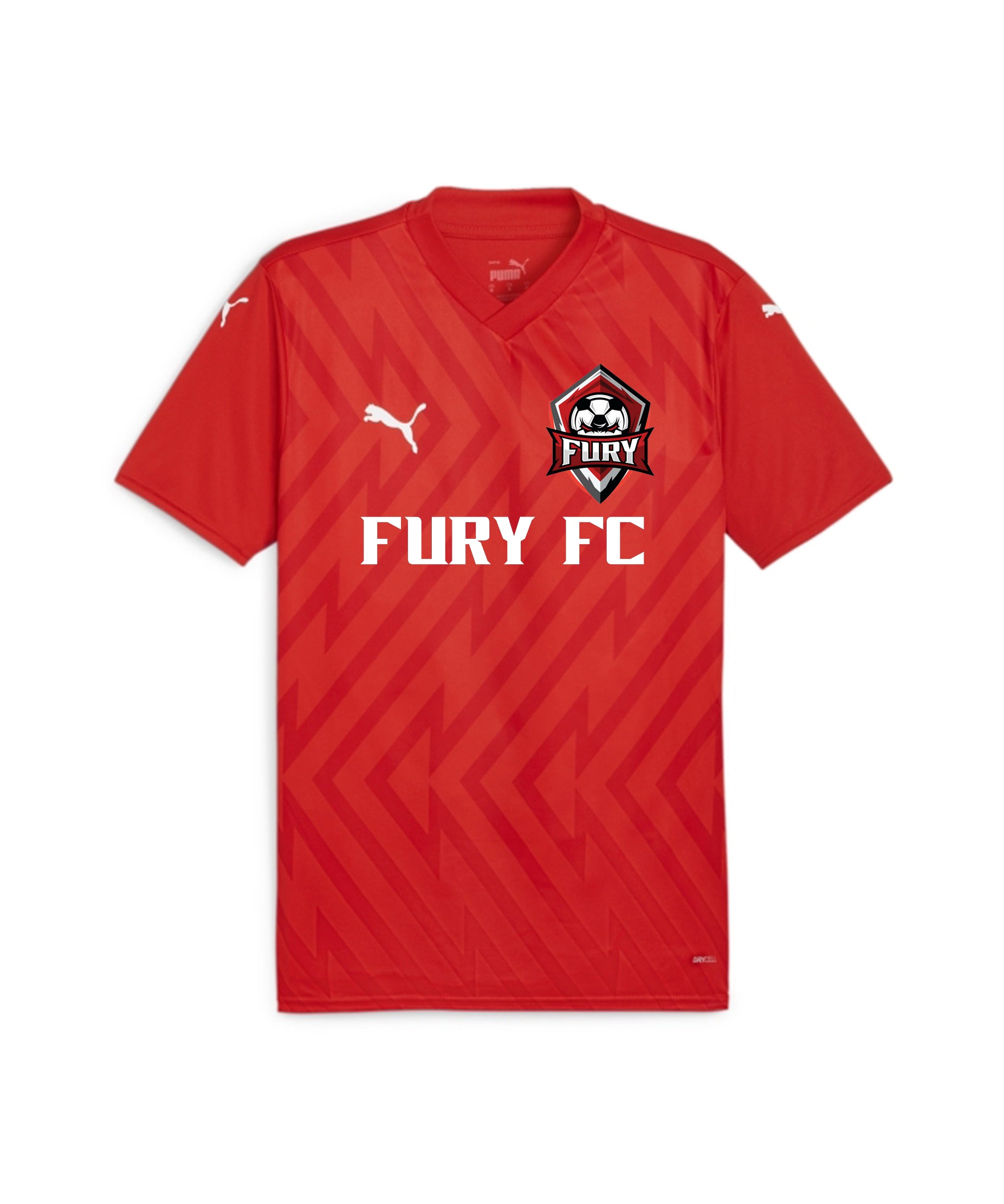 FURY FC YOUTH AND MEN'S PUMA TEAM GLORY 26 JERSEY RED OR BLACK