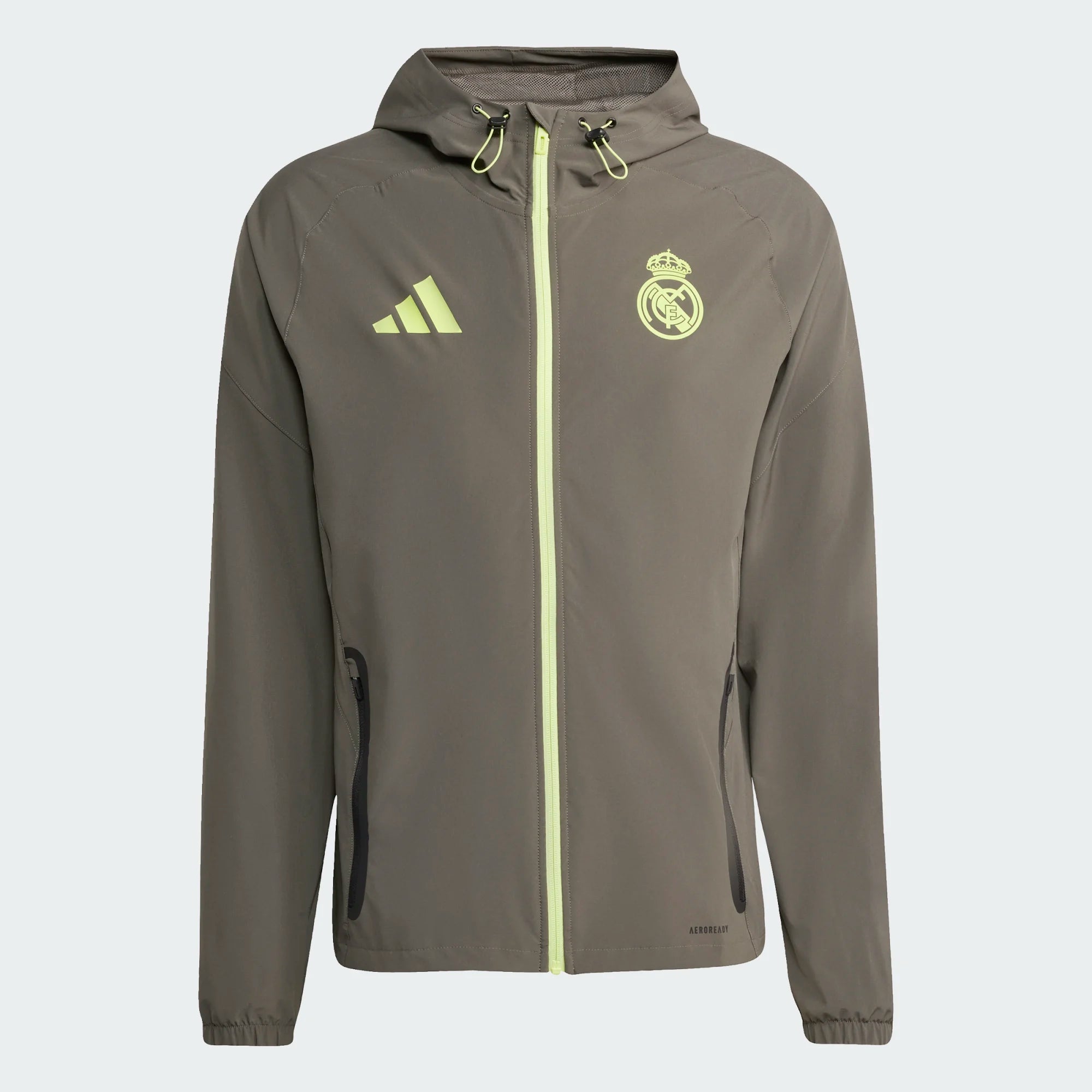 ADIDAS MENS REAL MADRID  COMPETITION TRAVEL JACKET