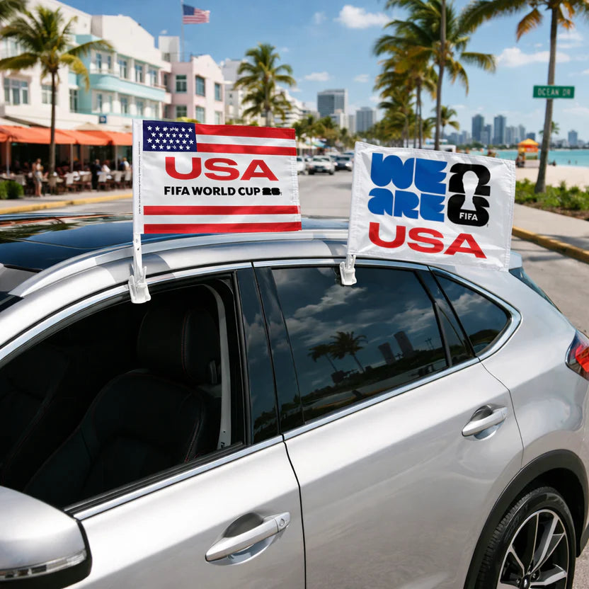 FIFA WORLD CUP 2026 OFFICIAL USA CAR FLAG